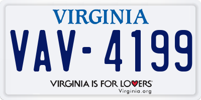 VA license plate VAV4199