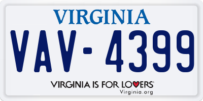 VA license plate VAV4399