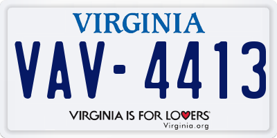 VA license plate VAV4413