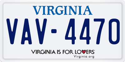 VA license plate VAV4470