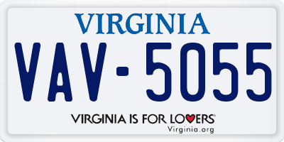 VA license plate VAV5055