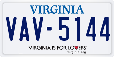 VA license plate VAV5144