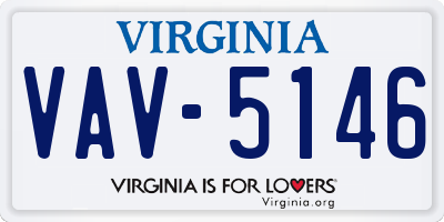 VA license plate VAV5146