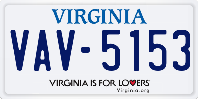 VA license plate VAV5153