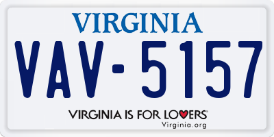 VA license plate VAV5157