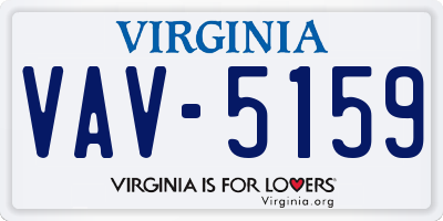 VA license plate VAV5159