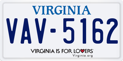VA license plate VAV5162