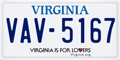 VA license plate VAV5167