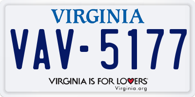 VA license plate VAV5177