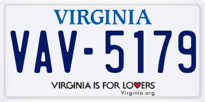 VA license plate VAV5179