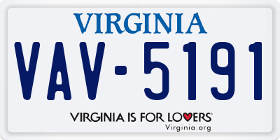 VA license plate VAV5191