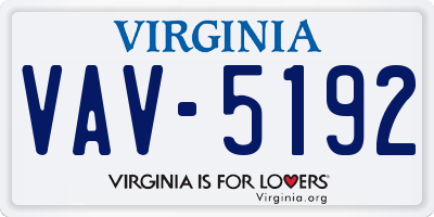 VA license plate VAV5192