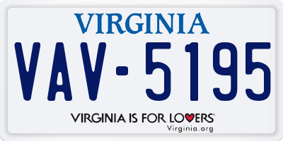 VA license plate VAV5195