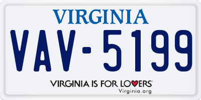 VA license plate VAV5199