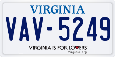 VA license plate VAV5249