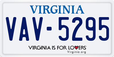 VA license plate VAV5295