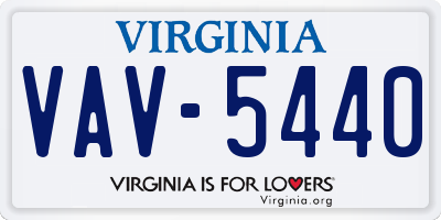 VA license plate VAV5440