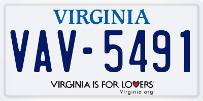 VA license plate VAV5491