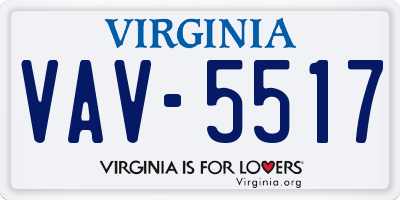 VA license plate VAV5517