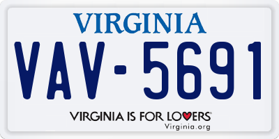 VA license plate VAV5691