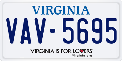 VA license plate VAV5695