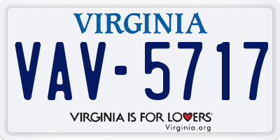 VA license plate VAV5717