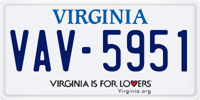 VA license plate VAV5951