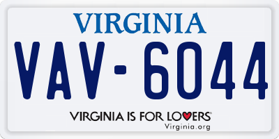 VA license plate VAV6044