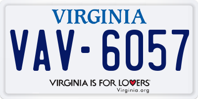 VA license plate VAV6057