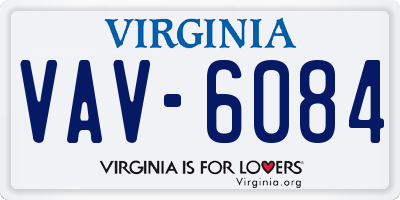 VA license plate VAV6084