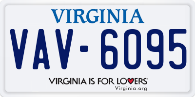 VA license plate VAV6095
