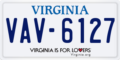 VA license plate VAV6127