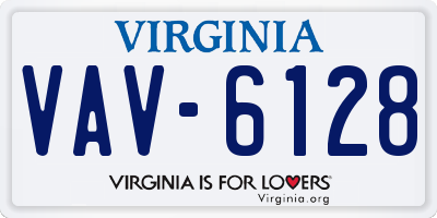 VA license plate VAV6128