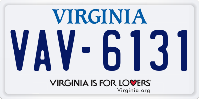 VA license plate VAV6131