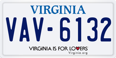 VA license plate VAV6132