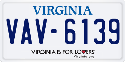 VA license plate VAV6139
