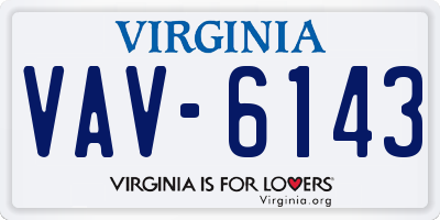 VA license plate VAV6143