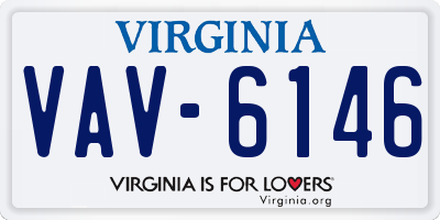 VA license plate VAV6146