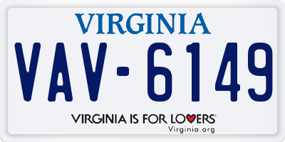 VA license plate VAV6149