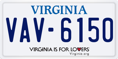 VA license plate VAV6150