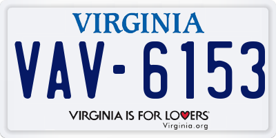 VA license plate VAV6153