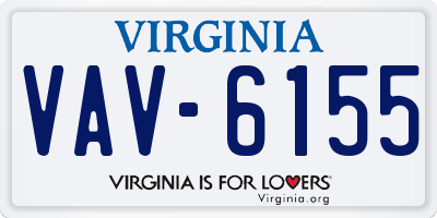 VA license plate VAV6155