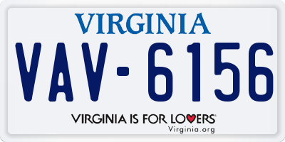 VA license plate VAV6156