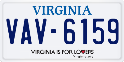 VA license plate VAV6159