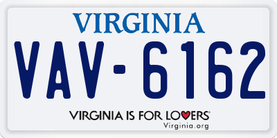 VA license plate VAV6162