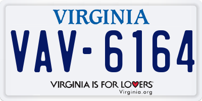 VA license plate VAV6164