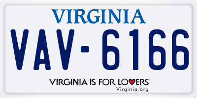 VA license plate VAV6166