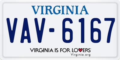 VA license plate VAV6167