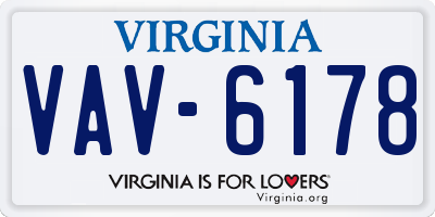 VA license plate VAV6178