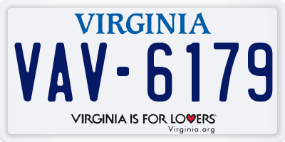 VA license plate VAV6179